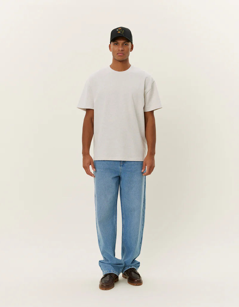 Crew T-shirt Snow Melange/White