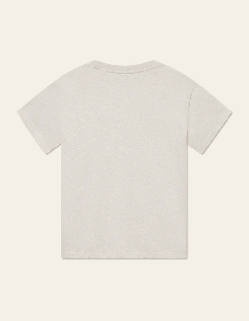 Crew T-shirt Snow Melange/White
