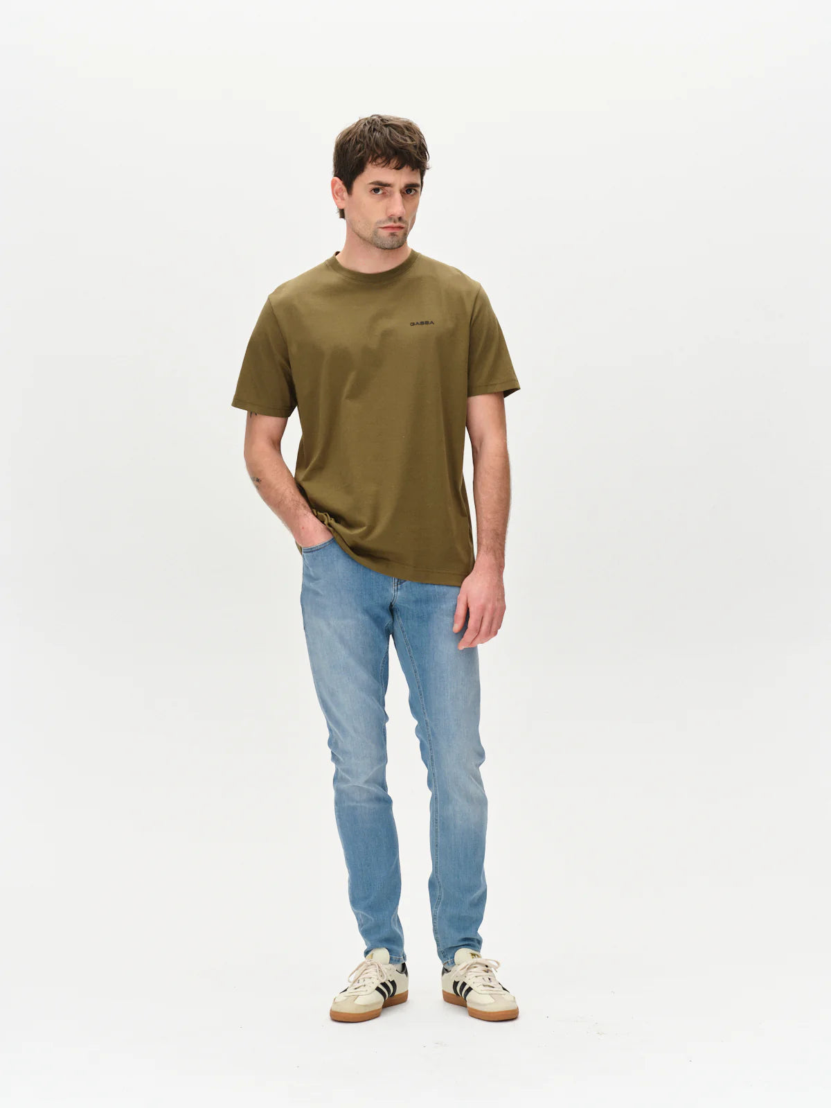 Dune Logo SS GOTS, Olive Green