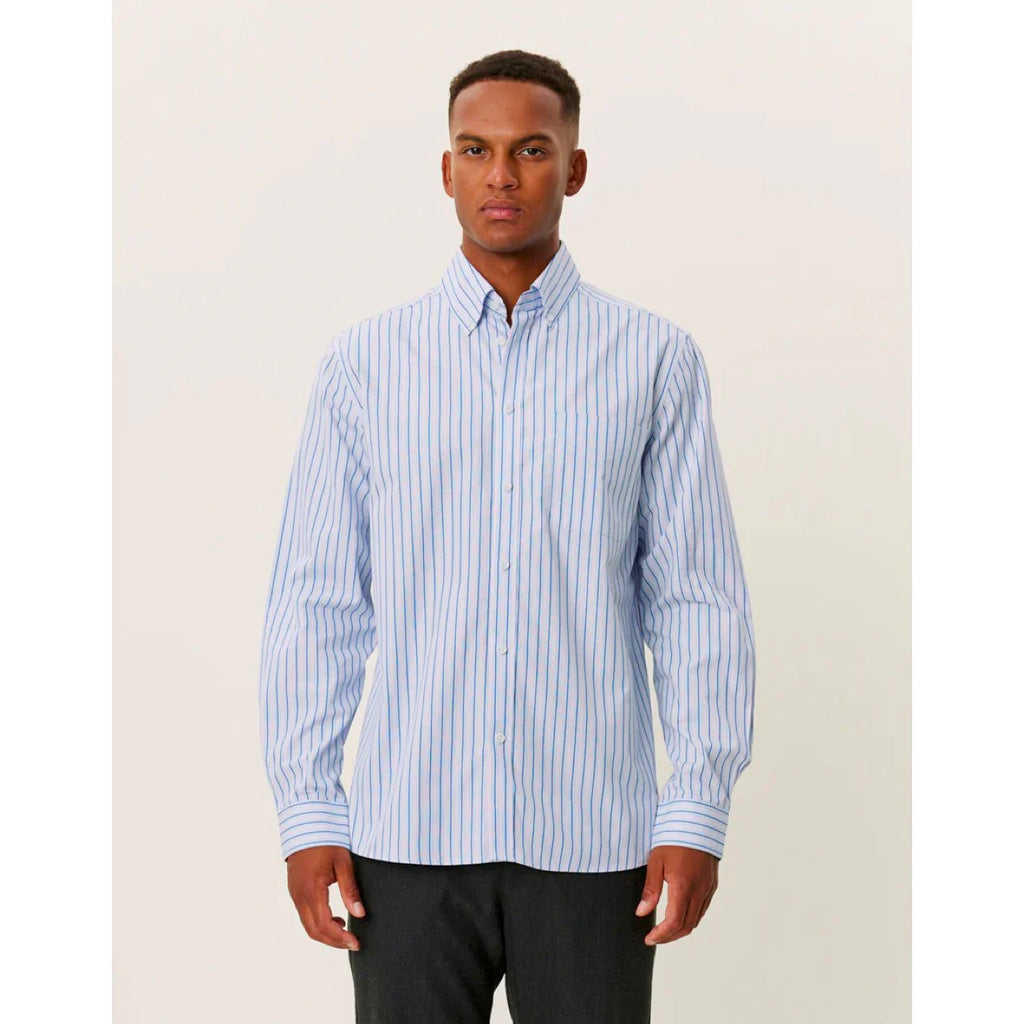 Kent Striped Peached Poplin Shirt