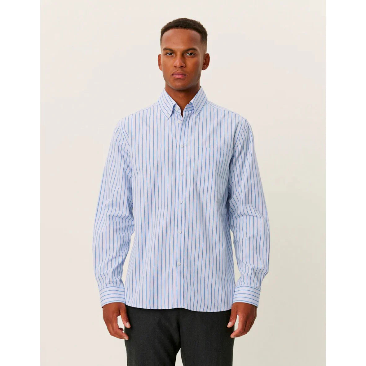 Kent Striped Peached Poplin Shirt