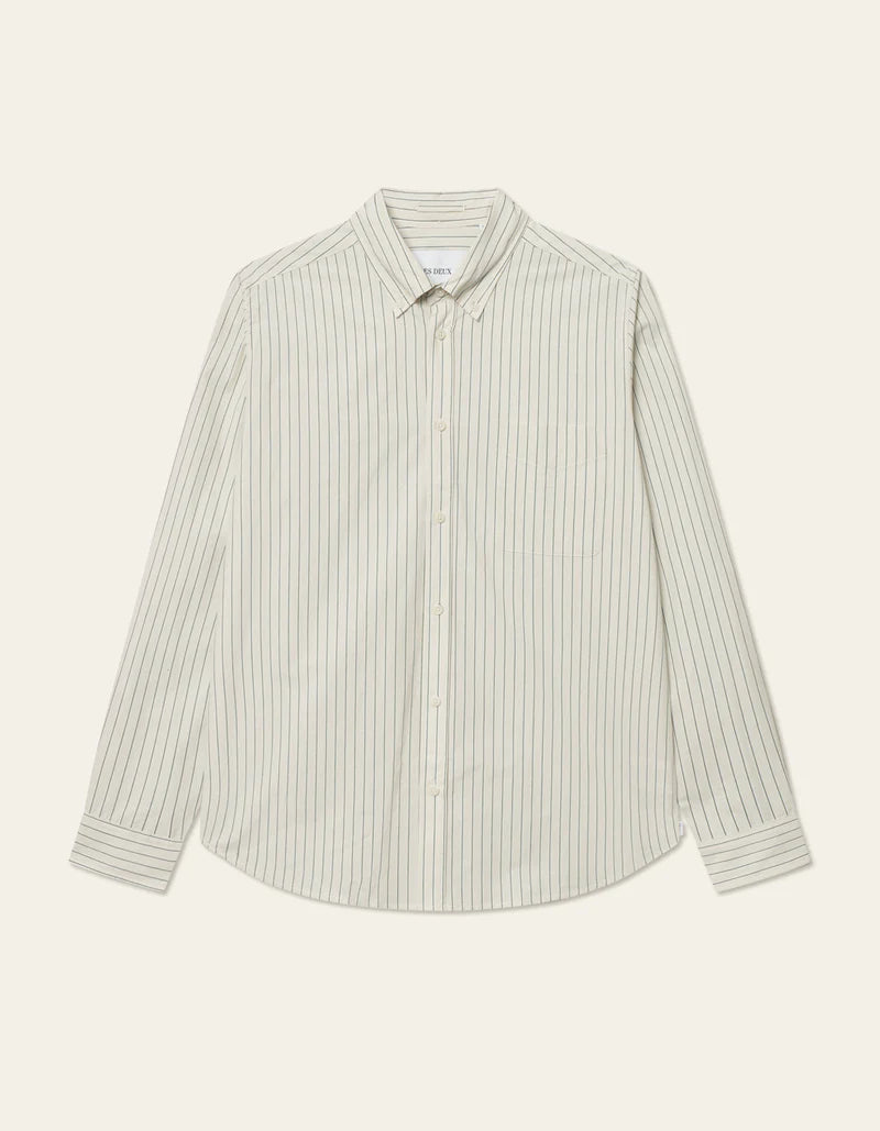 Kent Poplin Shirt White/Black