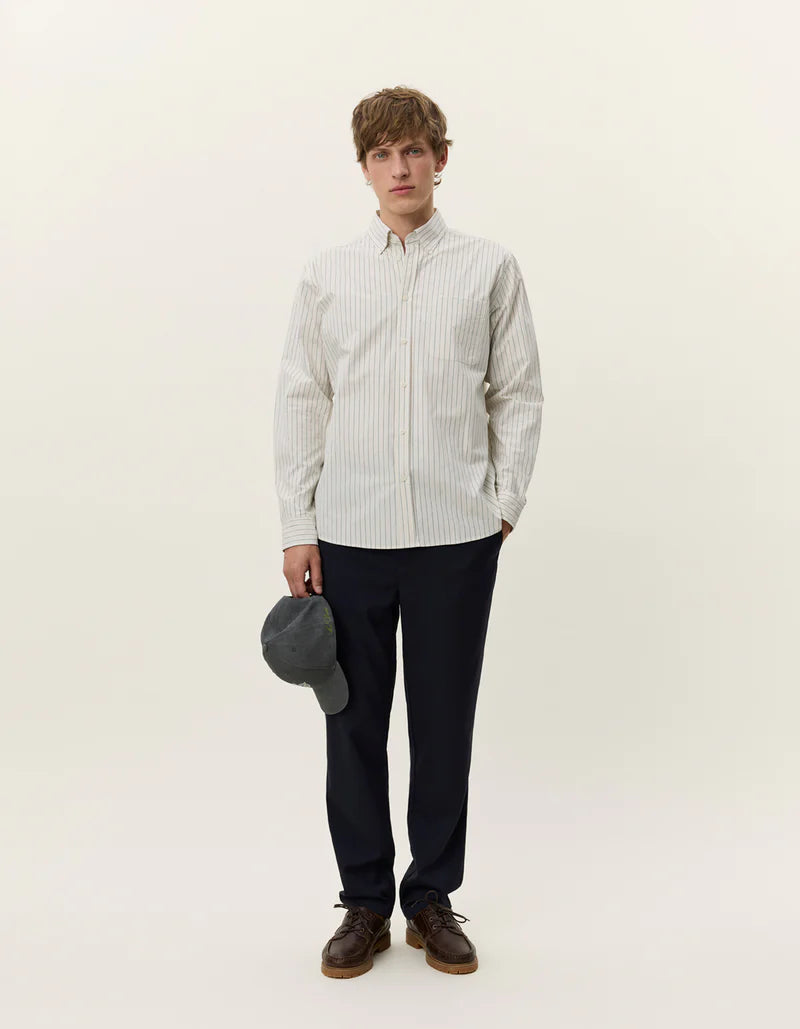 Kent Poplin Shirt White/Black