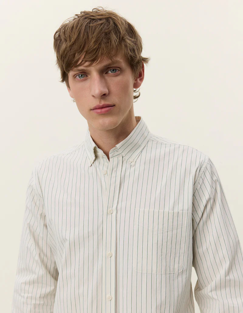 Kent Poplin Shirt White/Black