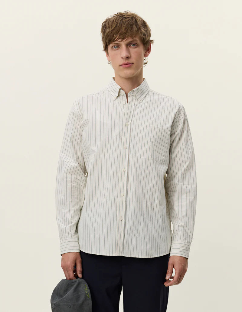 Kent Poplin Shirt White/Black