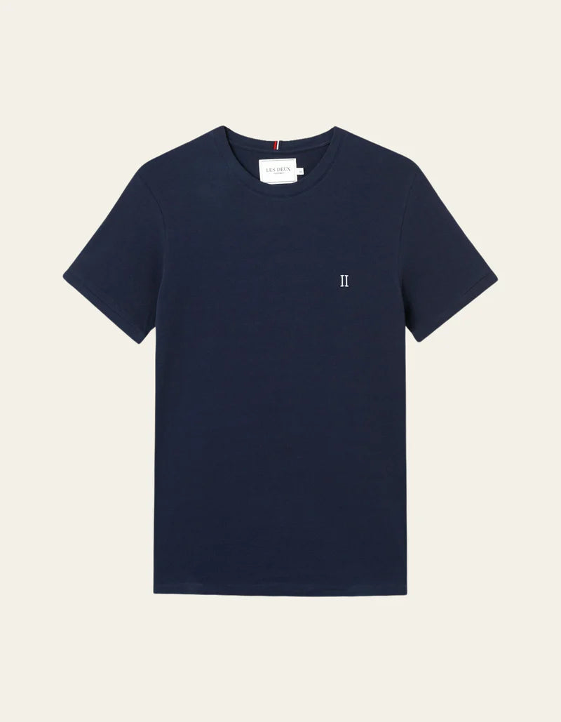 Pique t-shirt Dark navy/white