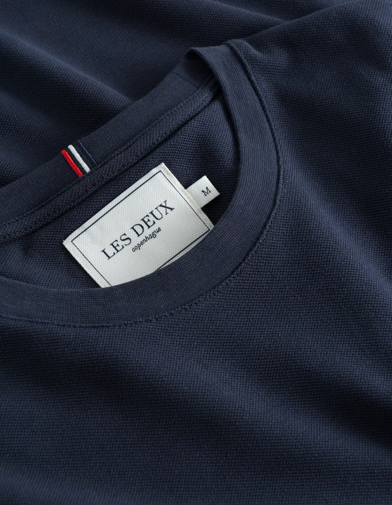 Pique t-shirt Dark navy/white