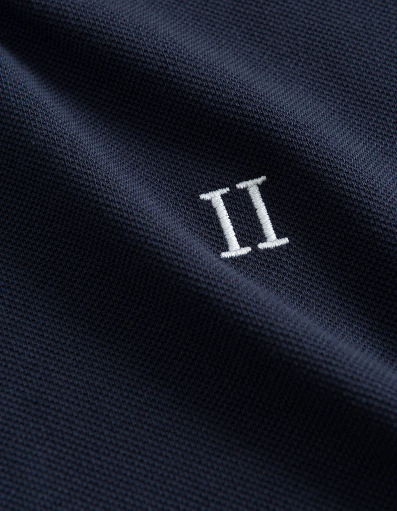 Pique t-shirt Dark navy/white
