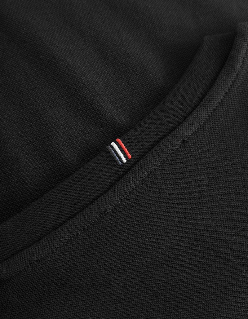 Pique t-shirt Black/white