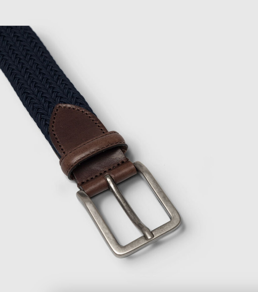 Italy Nastro Belt Navy