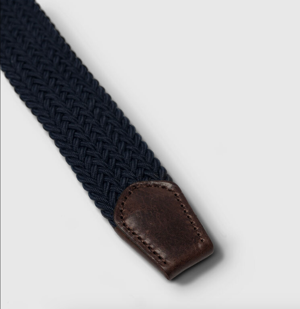 Italy Nastro Belt Navy