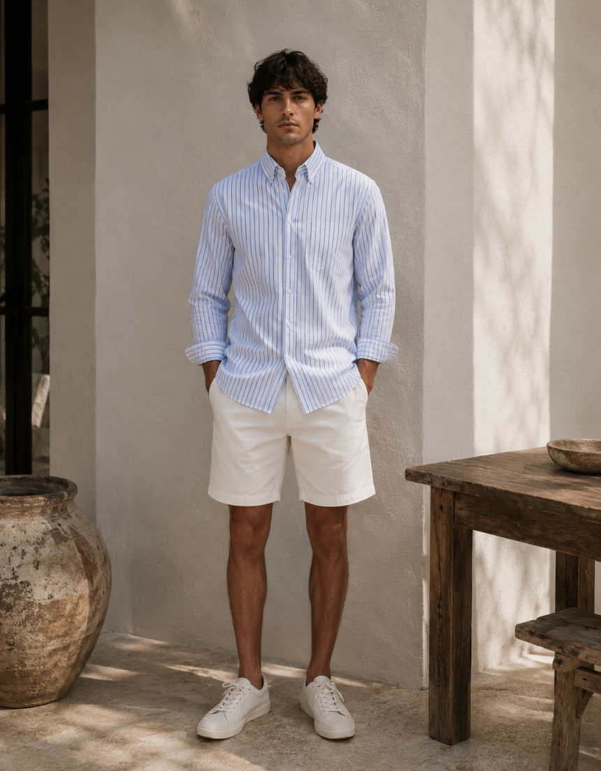 Kent Striped Poplin Shirt