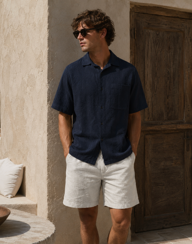 Les Deux Charlie Broderie Anglaise Shirt – Mëngë të Shkurtra