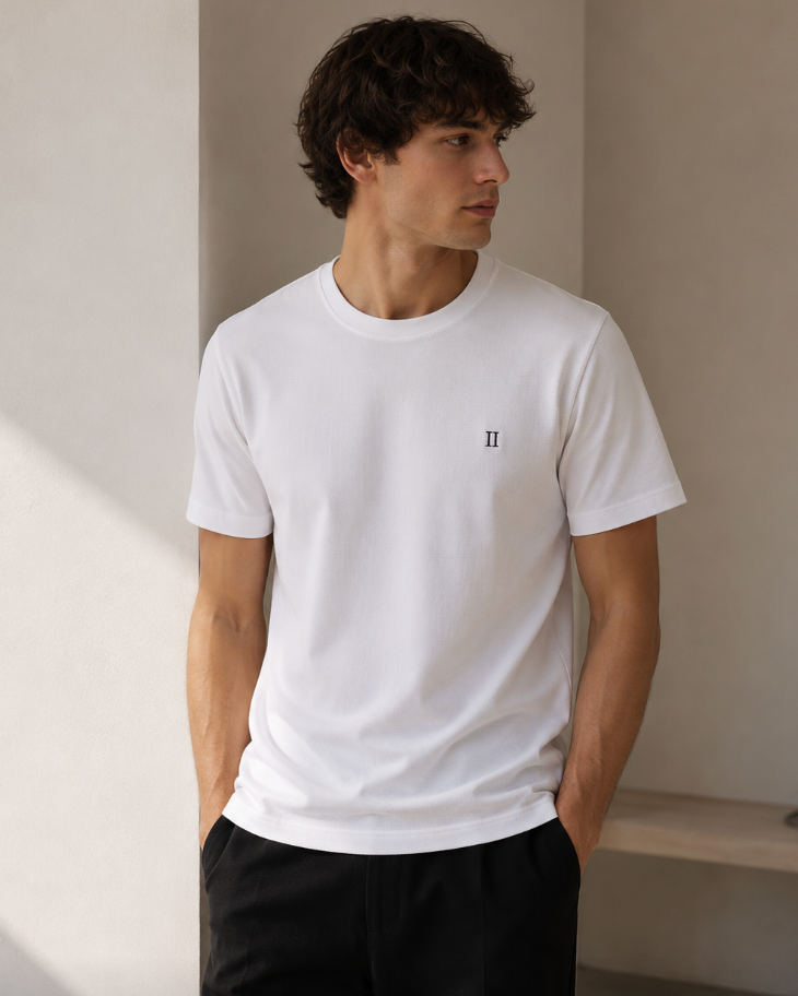 Les Deux Pique T-Shirt – Bardhë/Zi