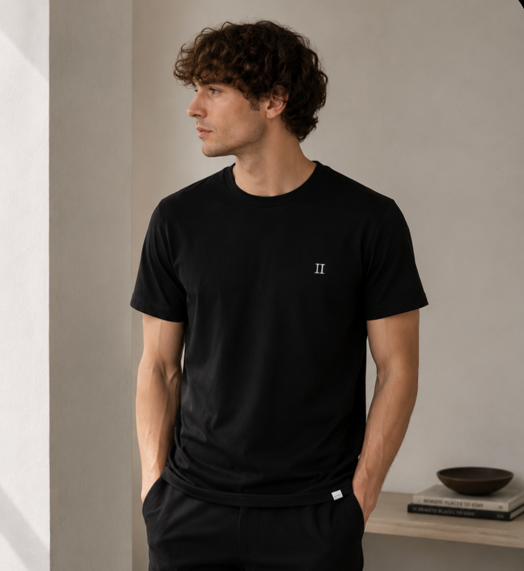 Les Deux Pique T-Shirt – Zi/Bardhë