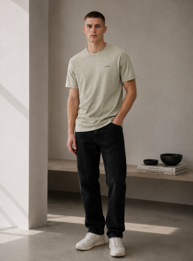 Gabba Dune Melange T-Shirt – Green Melange