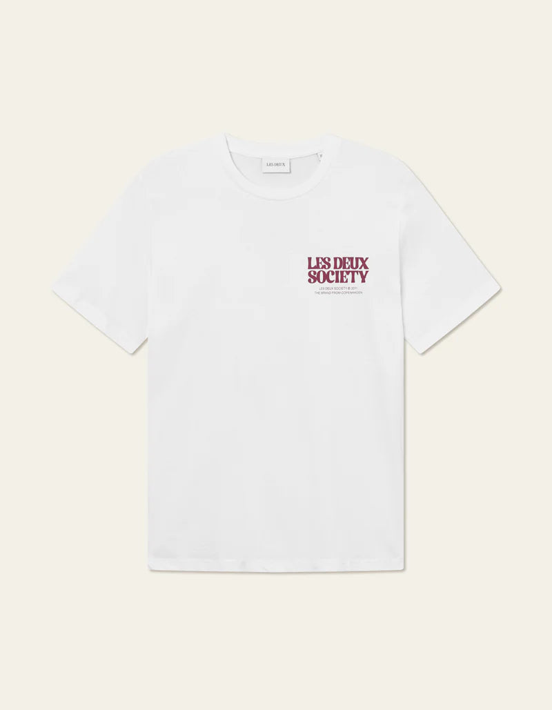 Society t-shirt white/beet red