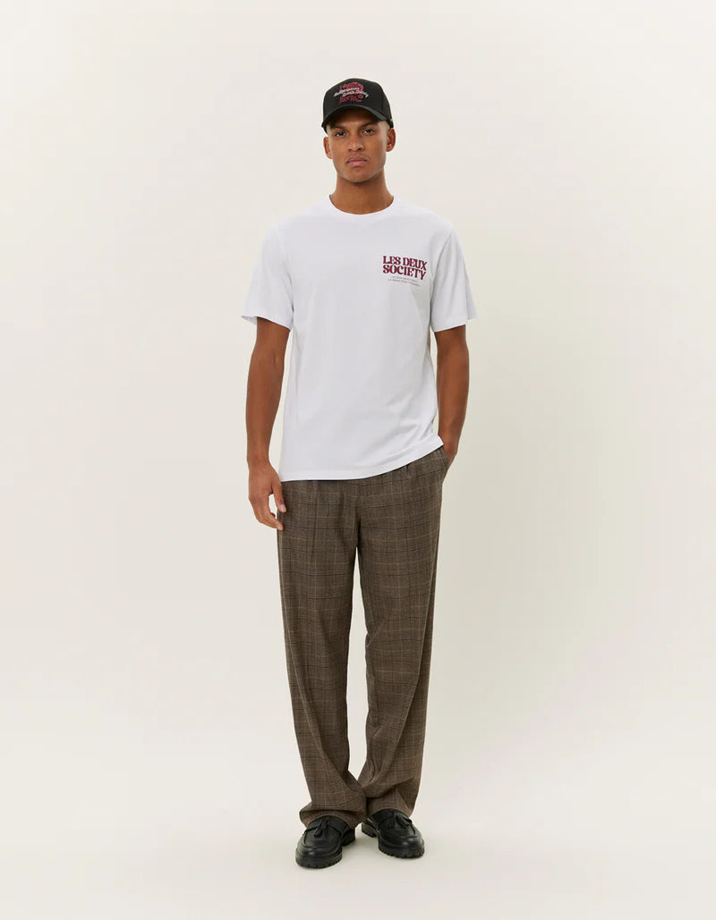 Society t-shirt white/beet red