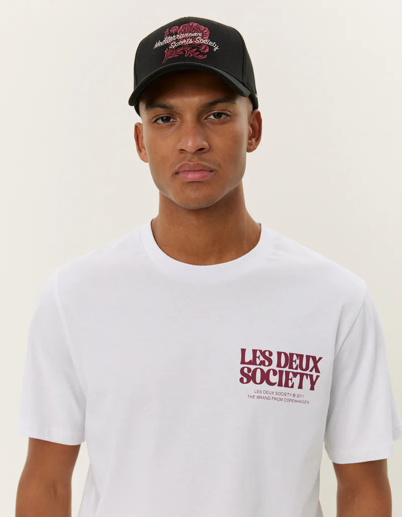 Society t-shirt white/beet red
